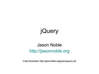 jQuery Intro