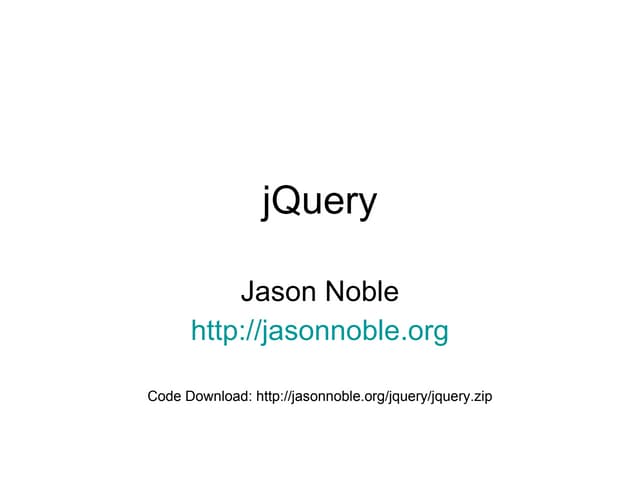 jQuery Intro