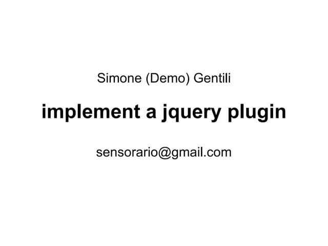 Jquery Plugin