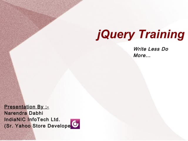 Jquery presentation | PPT