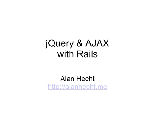 jQuery and AJAX with Rails