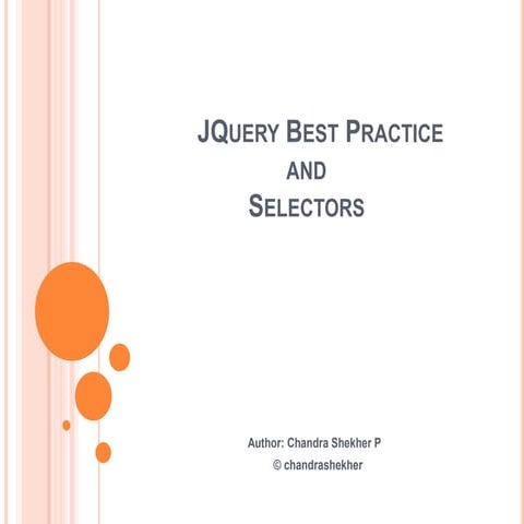 jQuery Best Practice | PPT