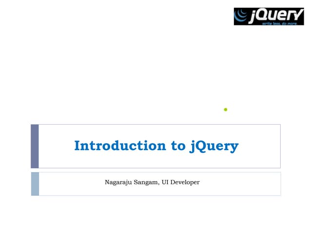 Introduction to jQuery