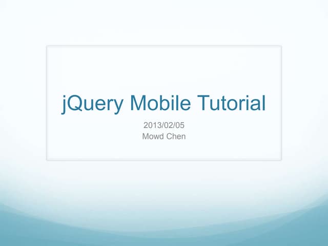 jQuery Mobile