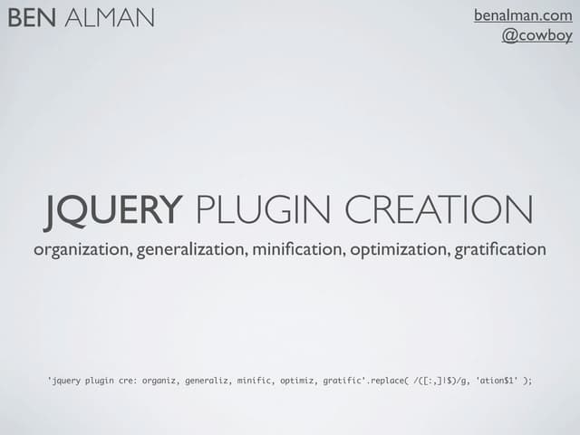 jQuery Plugin Creation