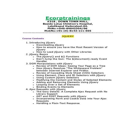 Sun ldap training hyderabad | PDF