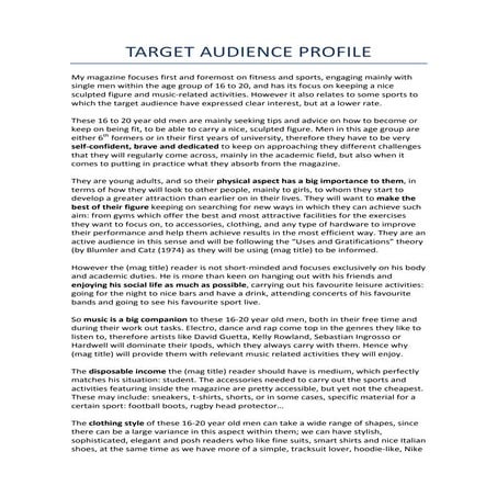 Target Audience Profile