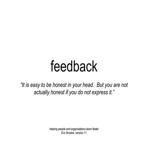 Feedback