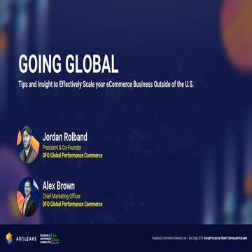 Jordan Rolband & Alex Brown - ECML San Diego - March 2019 | PPT
