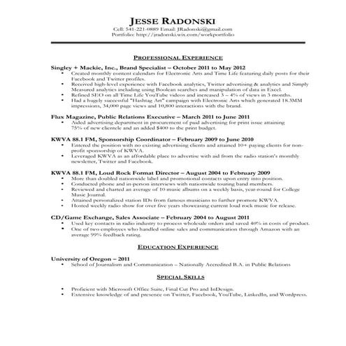 JRadonski Resume