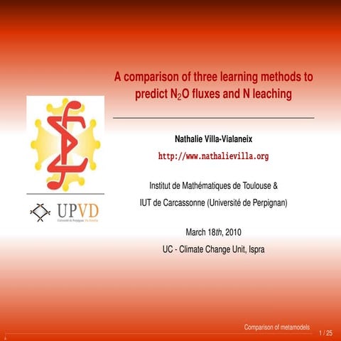 A comparison of three learning methods to predict N20 fluxes and N leaching