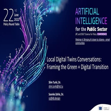 Local Digital Twins Conversations:  Framing the Green + Digital Transition