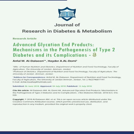 Journal of Research in Diabetes & Metabolism