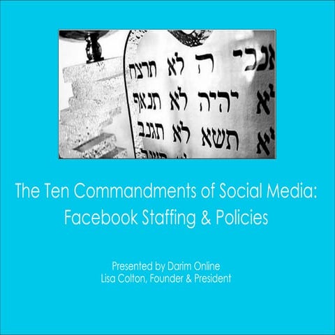 JRF Facebook Staffing And Policies