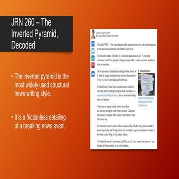 JRN 260 - The Inverted Pyramid, Decoded