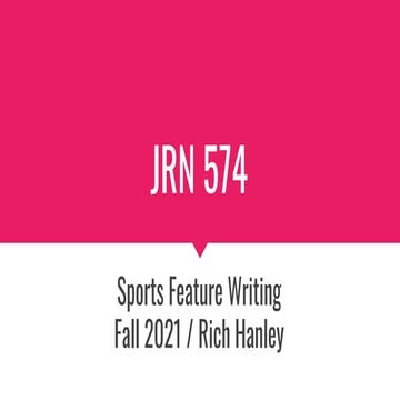 JRN 574 - Session No. 1 