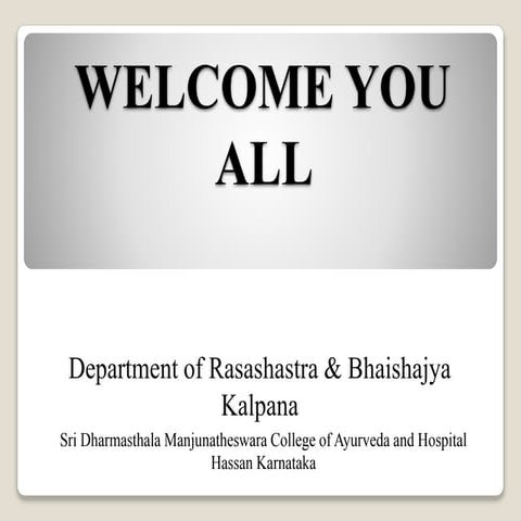 Journal Presentation  - Concept Of Rasayana In Rasasashtra 