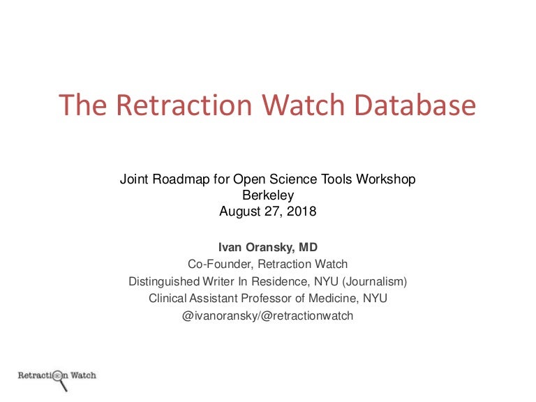 The Retraction Watch Database