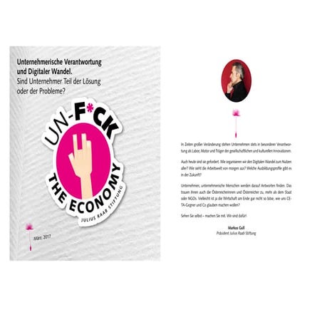 Unf*ck the economy Leporello | Julius Raab Stiftung