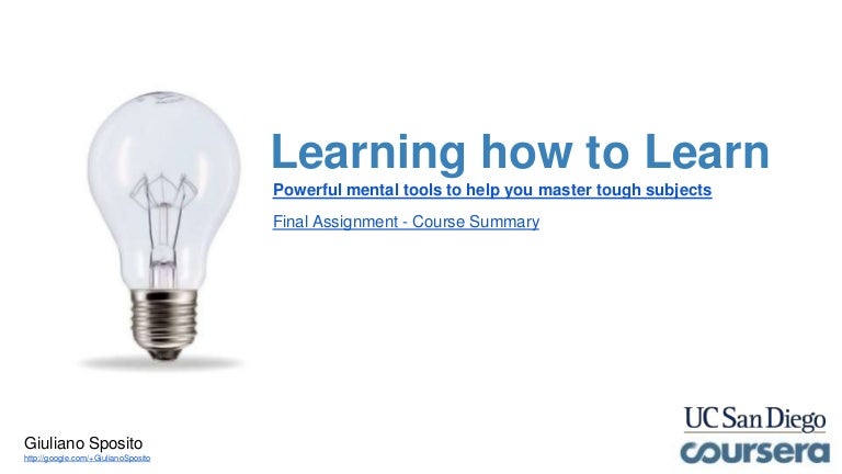 Learning how to learn - Topics