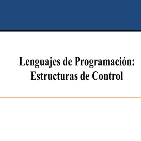 Estructuras de Control | PDF