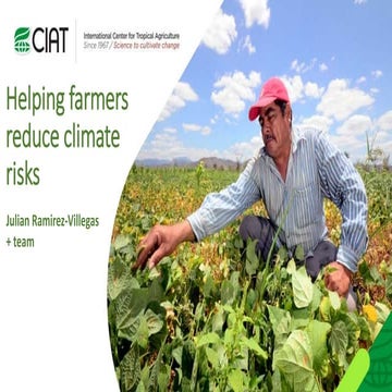 JRV – CCAFS Science seminar on climate services