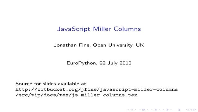JavaScript Miller Columns