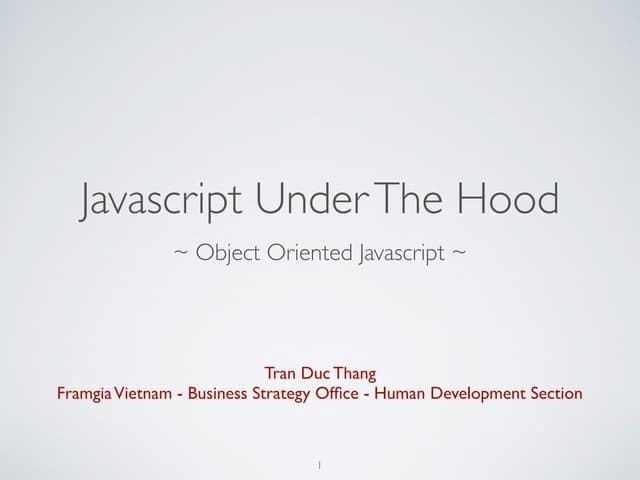 Javascript under the hood 2