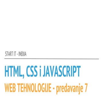 Uvod u html - osnovna škola | PPT