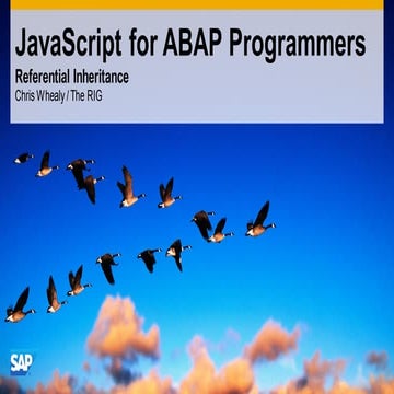 JavaScript for ABAP Programmers - 6/7 Inheritance | PPT
