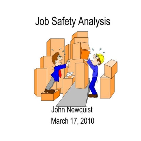 Job safety analysis | PDF