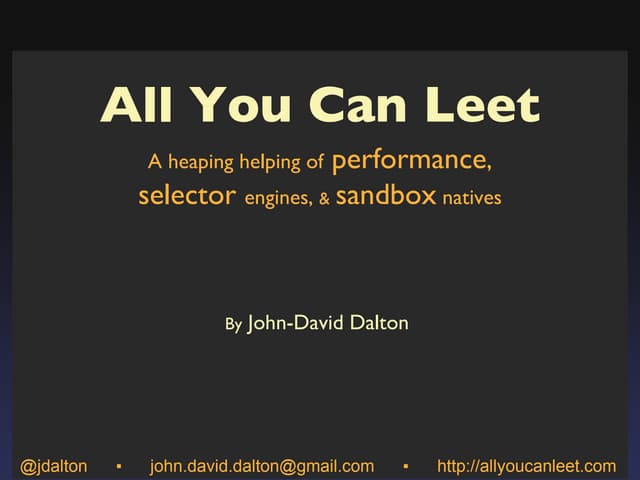 JSConf: All You Can Leet