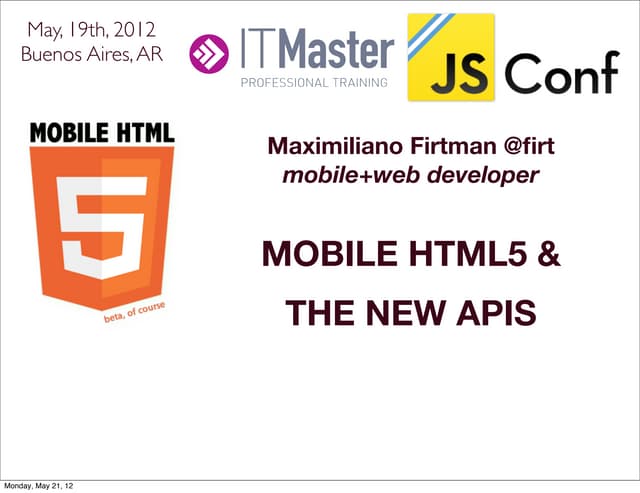 JSConf - Mobile HTML5