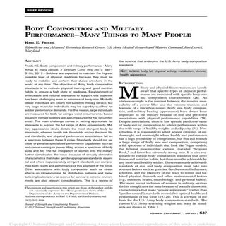 Body composition and Military Perfo...
