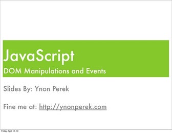 JavaScript DOM Manipulations