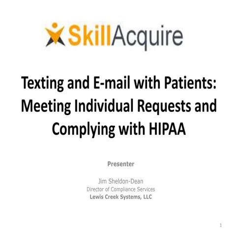 Texting and e mail with patients 2020