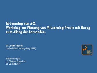 Workshop M-Learning von A-Z. Input.