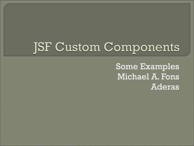 JSF Custom Components