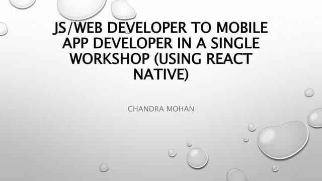JSFoo 2016 React Native Workshop