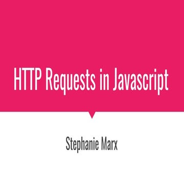 Javascript HTTP Requests | PPT