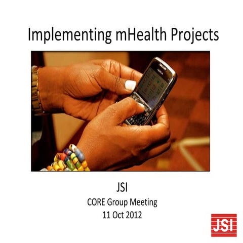 mHealth and INGO Progress_Frpst_10.11.12
