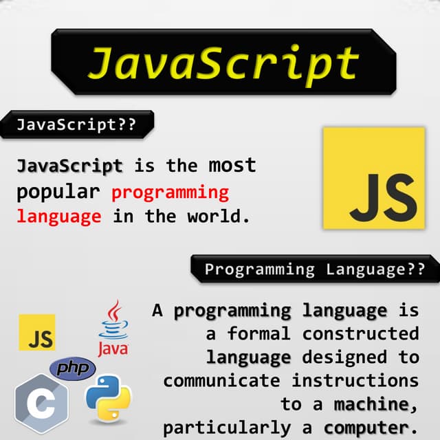JavaScript learning infographic - 01 | PDF