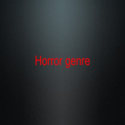 Assignment 3: Horror genres