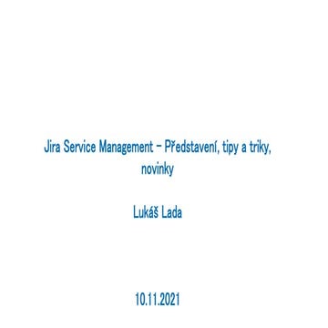 JSM novinky tipy triky