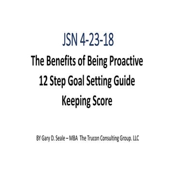 The Benefits of Being Proactive