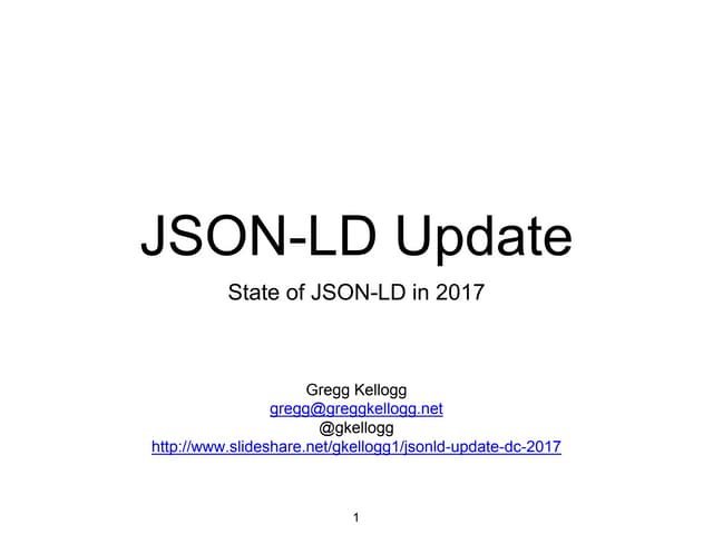 JSON-LD update DC 2017