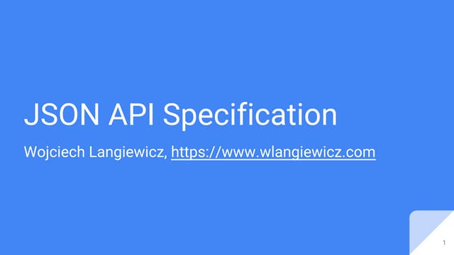 JSON API Specificiation