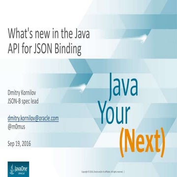 What's new in the Java API for JSON Binding | PPT