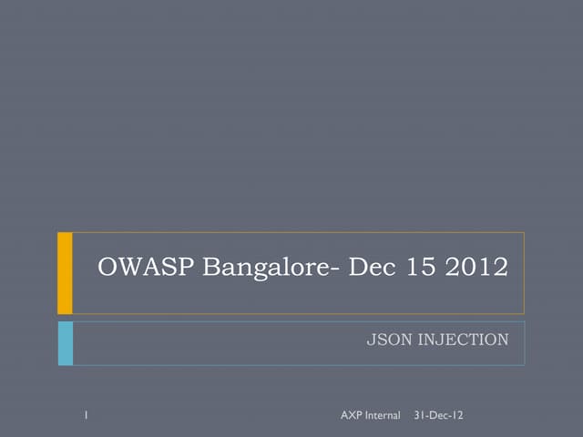 JSON Injection