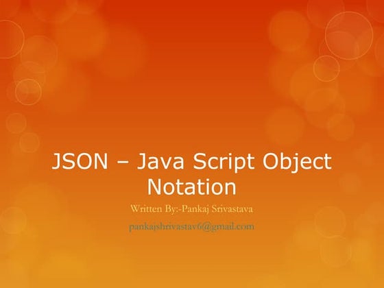 Basics of JSON (JavaScript Object Notation) with examples | PDF